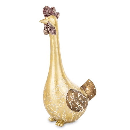 Dekoracja - kura 36,5x13x21 cm KURKA-2 Złotopiórka big