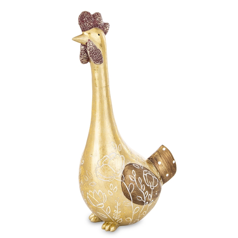 Dekoracja - kura 36,5x13x21 cm KURKA-2 Złotopiórka big
