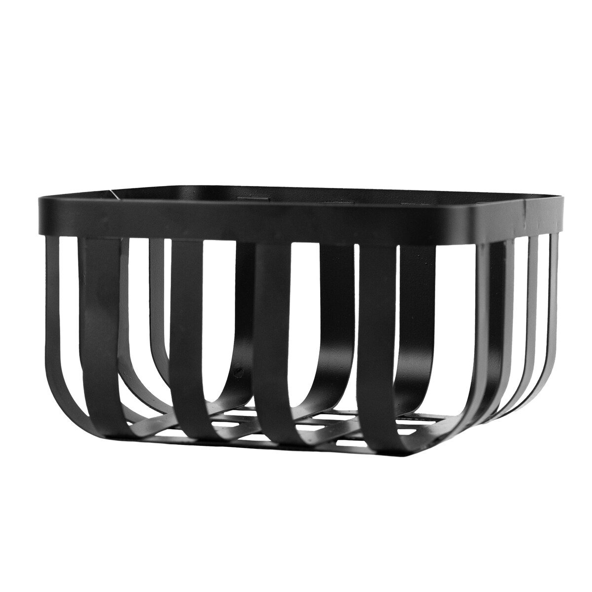 Koszyk Na Owoce Warzywa Pleciony Metalowy 20X20X10 Cm Dekoracja Czarny