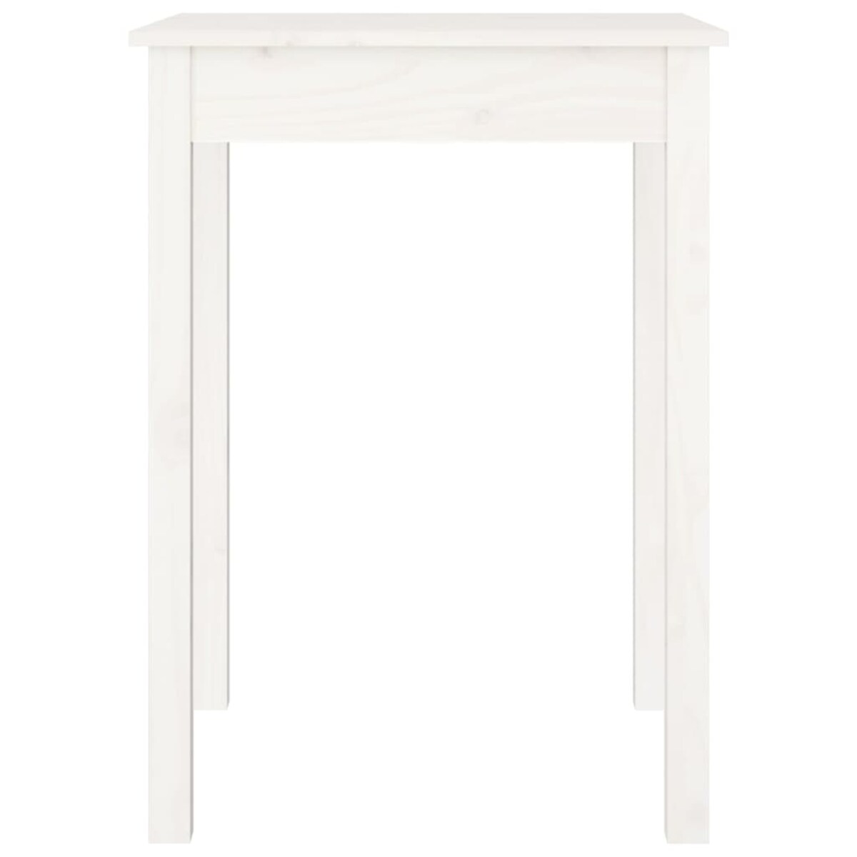 vidaXL Stół jadalniany, biały, 55x55x75 cm, lite drewno sosnowe