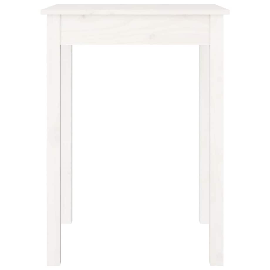 vidaXL Stół jadalniany, biały, 55x55x75 cm, lite drewno sosnowe