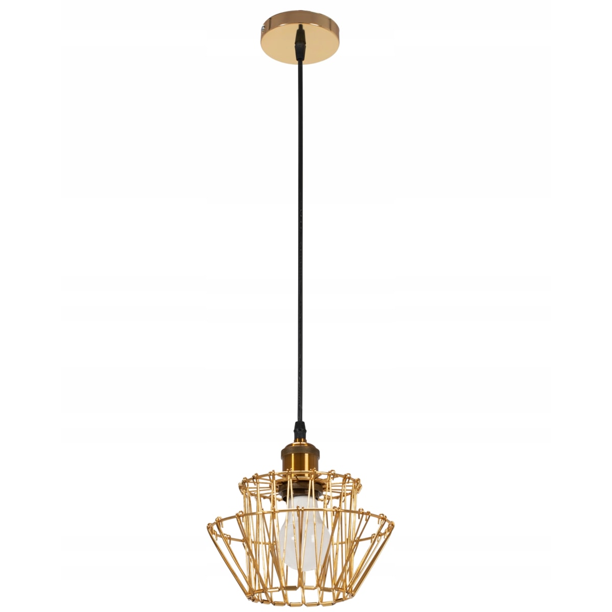 Lampa Sufitowa Wisząca Retro Druciana Vintage