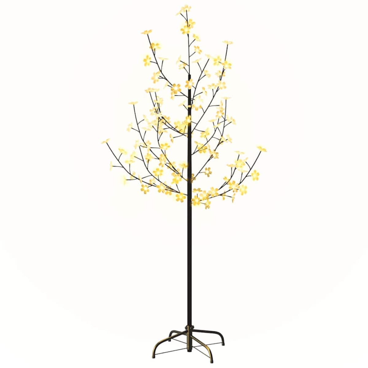 vidaXL Drzewko wiśniowe, 84 ciepłe białe LED, 120 cm
