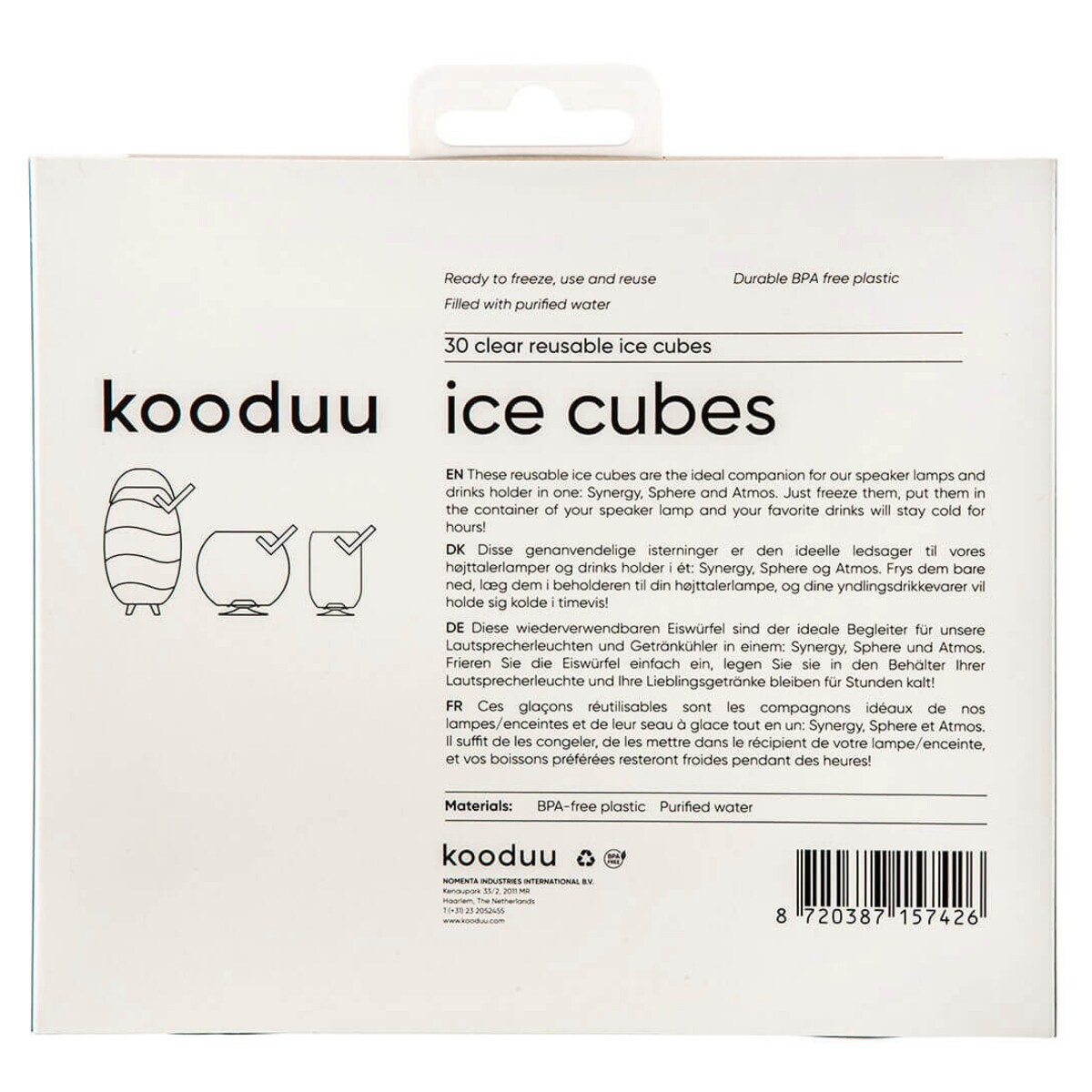KOODUU Kostki lodu wielokrotnego użytku