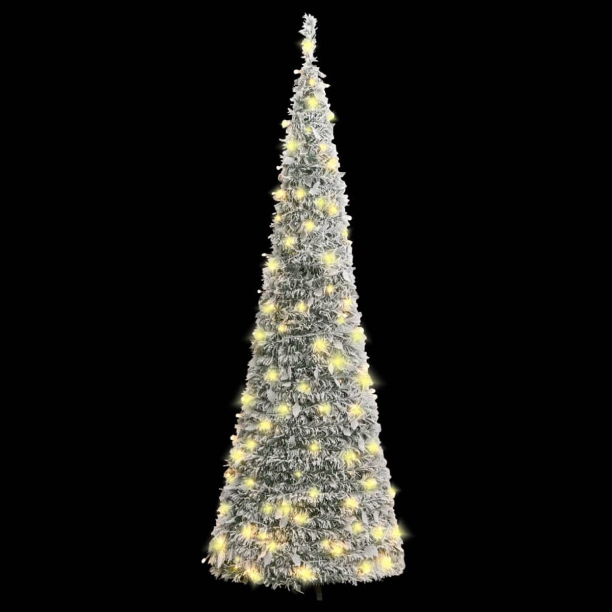 vidaXL Sztuczna choinka typu pop-up, ośnieżona, 100 LED, 150 cm