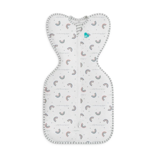 Otulacz Swaddle UP - rozmiar XS - biały, tęcza - ETAP1 - 1 TOG Original