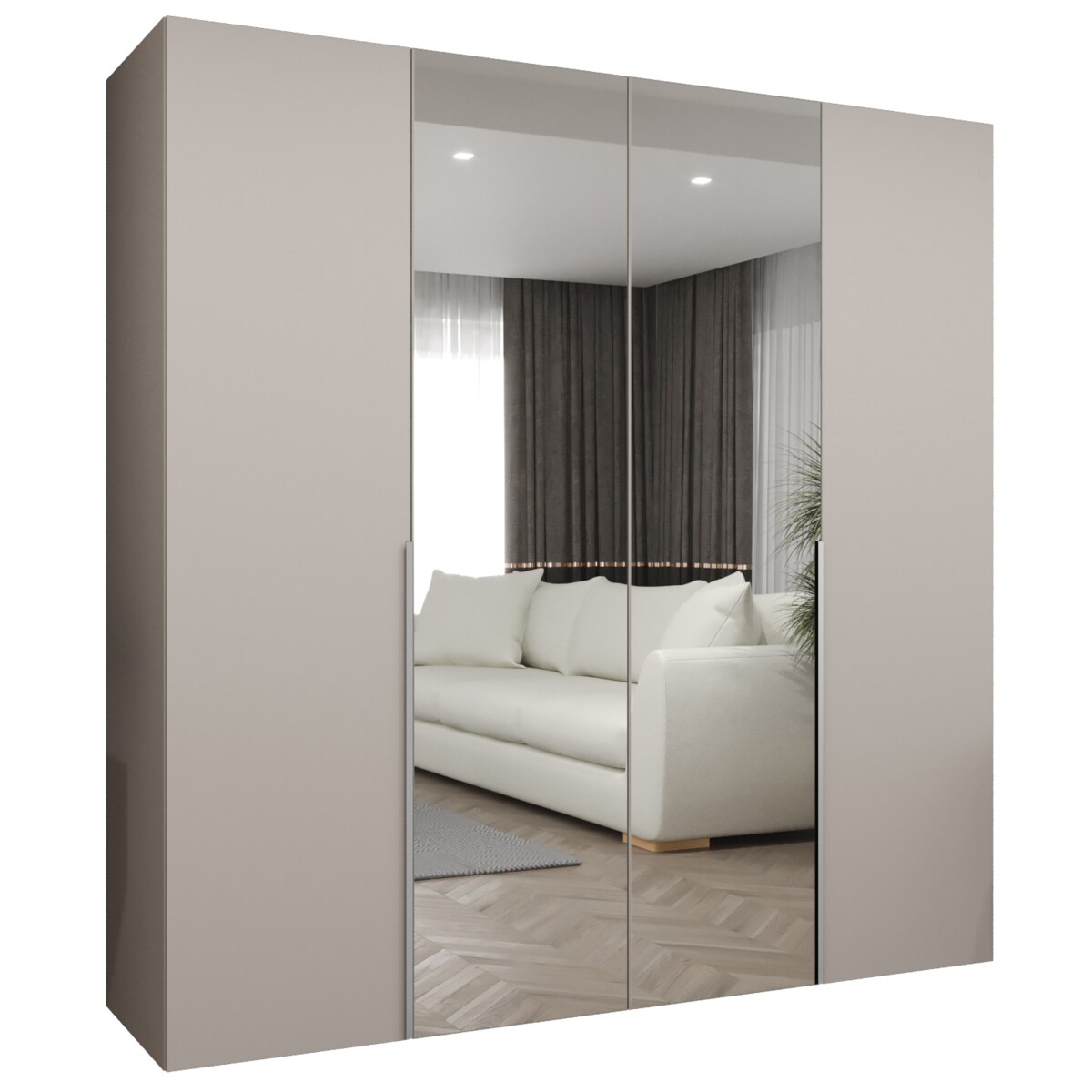 Szafa uchylna otwierana ALICANTE 2 200 wys. 202 cm Kaszmir + u. Kaszmir