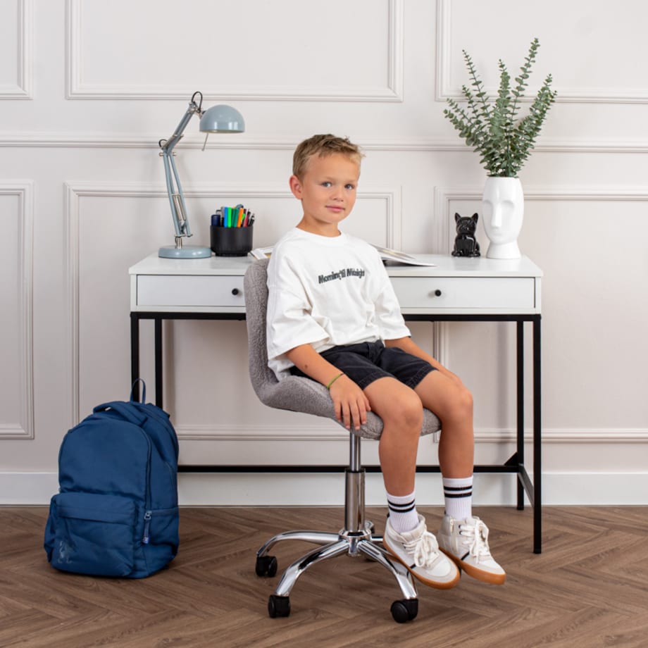 Fotel do biura obrotowy nowoczesny szary