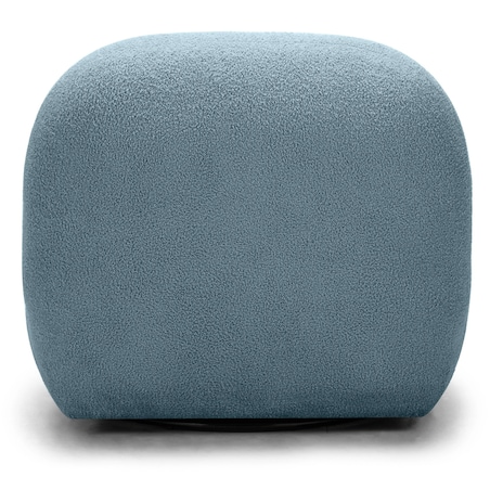 Fotel obrotowy 73x85x85 cm TENNO-3 bouclé niebieski