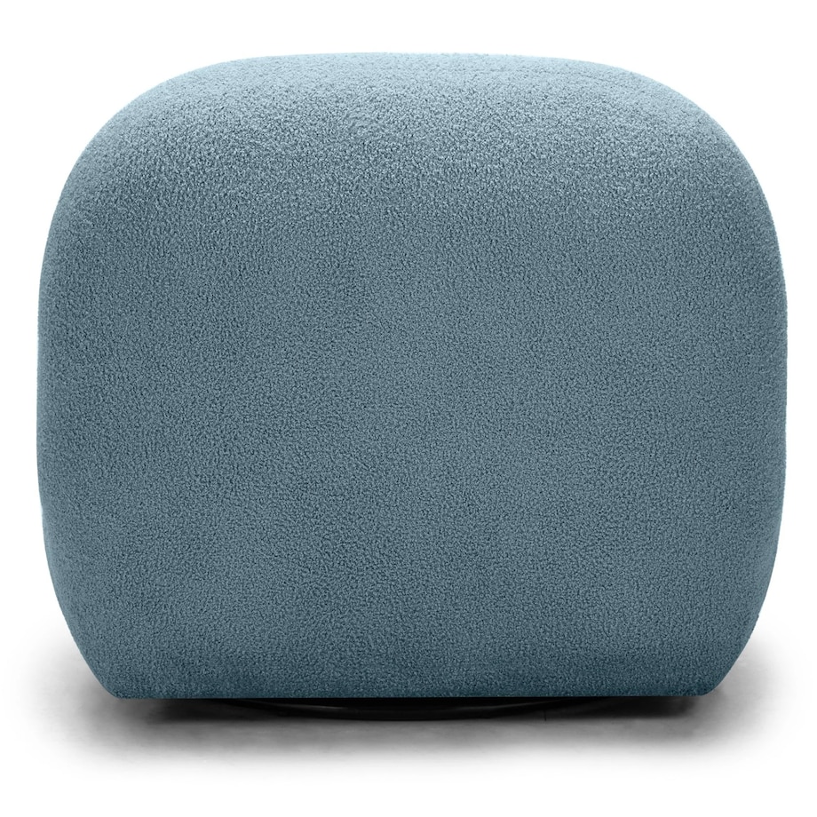 Fotel obrotowy 73x85x85 cm TENNO-3 bouclé niebieski