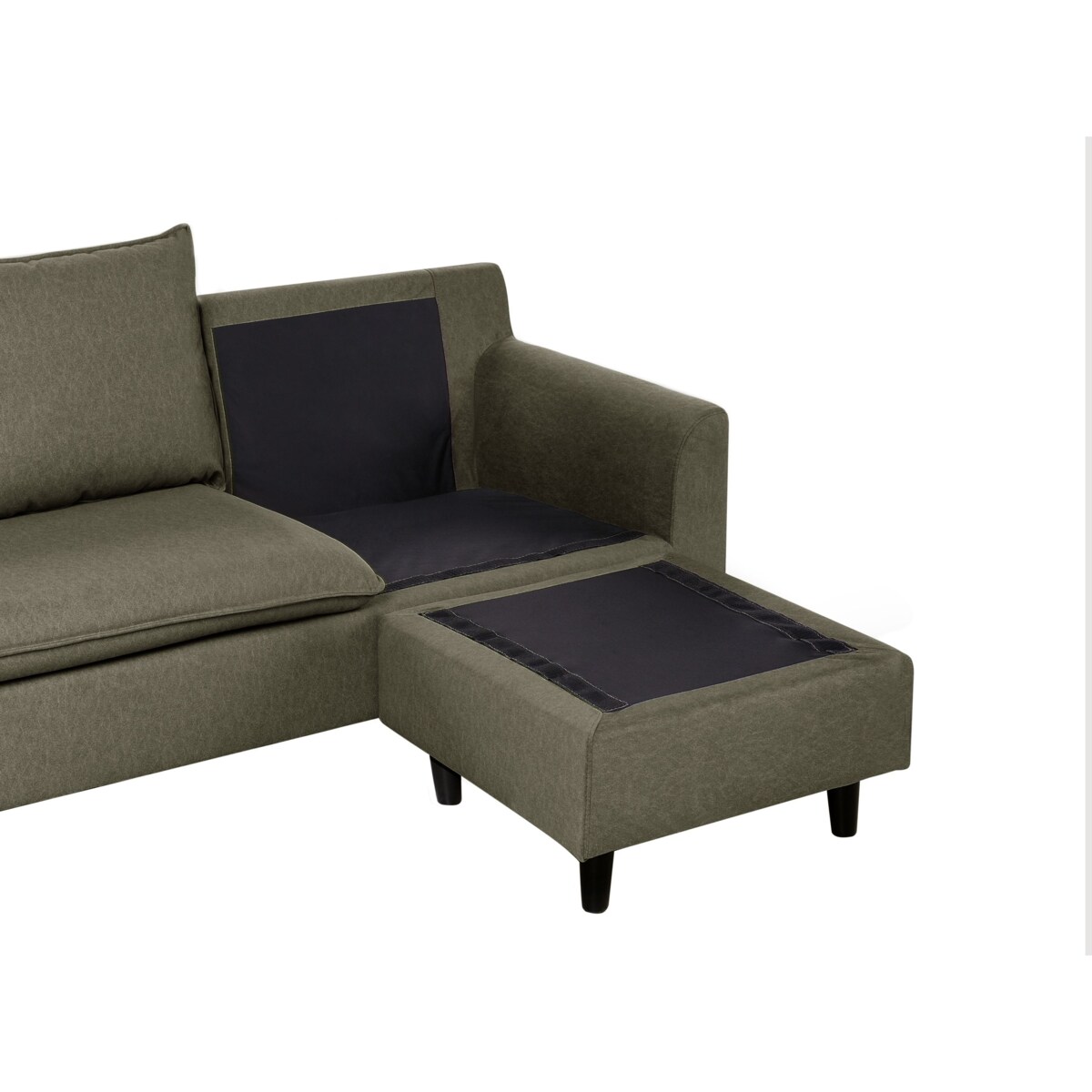 Narożnik lewostronny ciemnozielony ELVENES