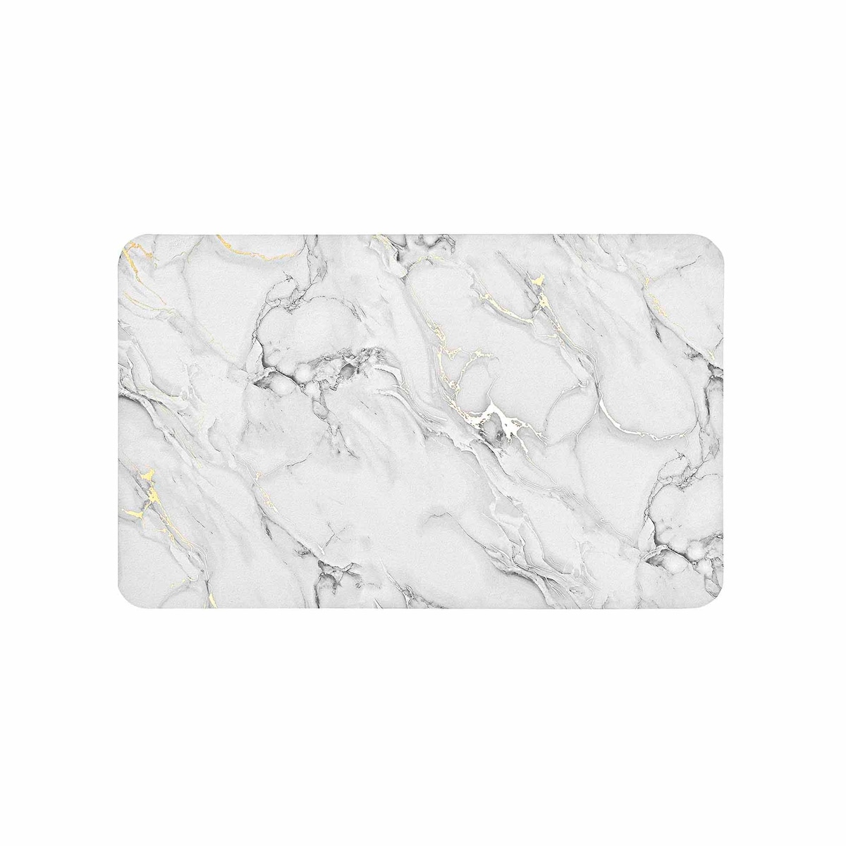 Mata łazienkowa z imitacji marmuru i złotym zdobieniem, 50 x 80 cm