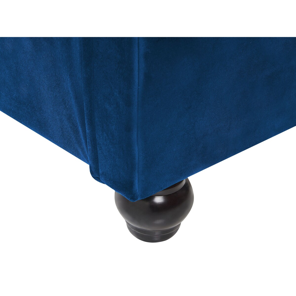 Łóżko welurowe 180 x 200 cm niebieskie AVALLON