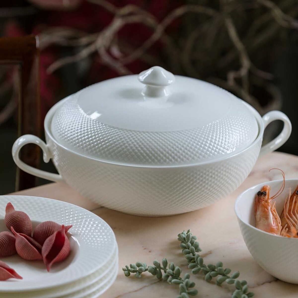 VILLA ITALIA Waza porcelanowa 2,5 litra BARI WHITE