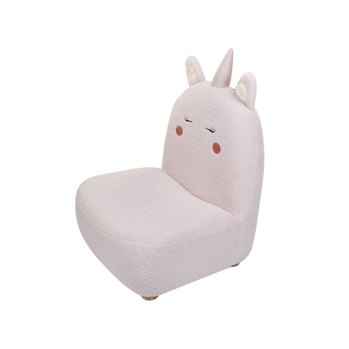 Fotel dziecięcy jednorożec teddy różowy LULEA