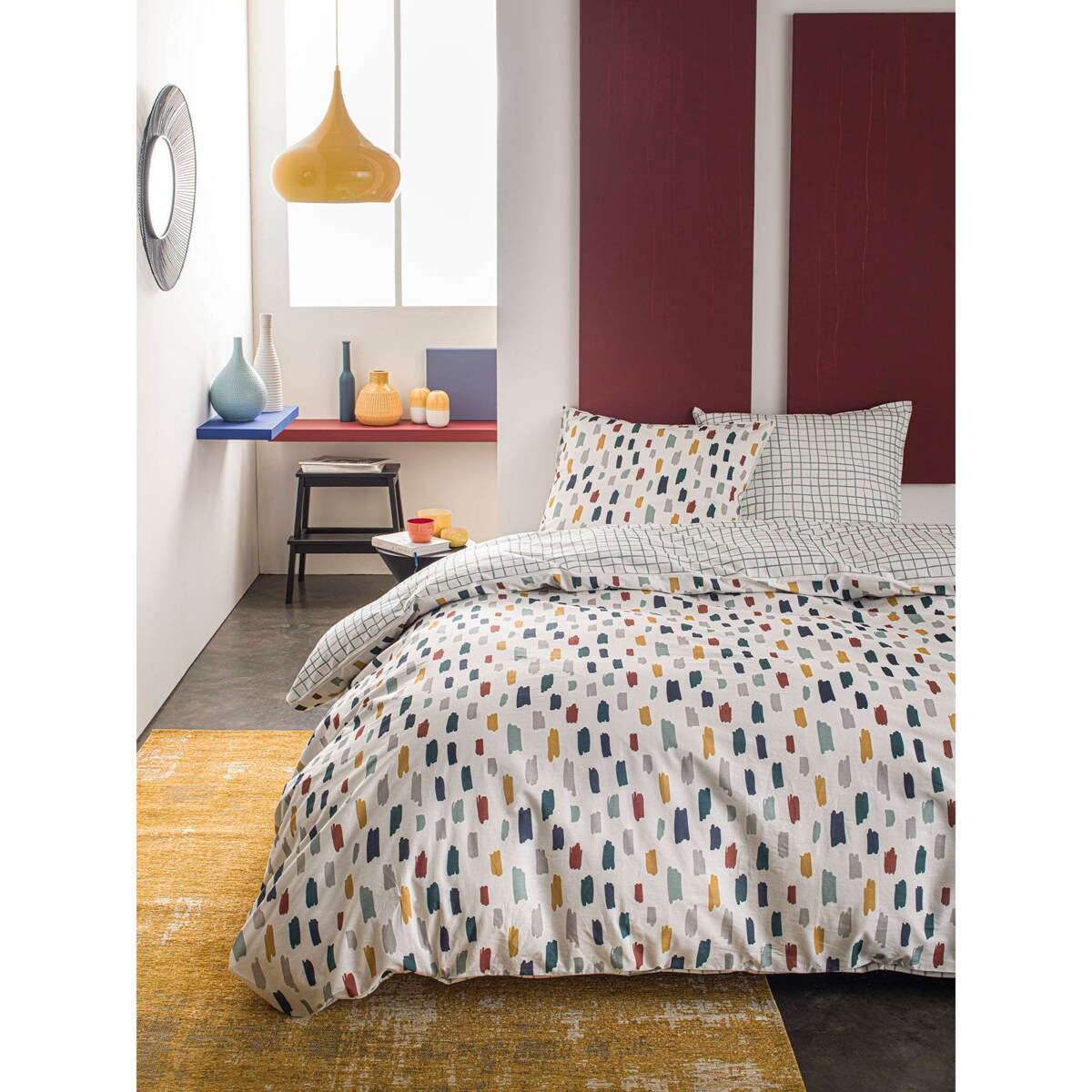Pościel bawełniana COLORFUL DOTS, dwustronna