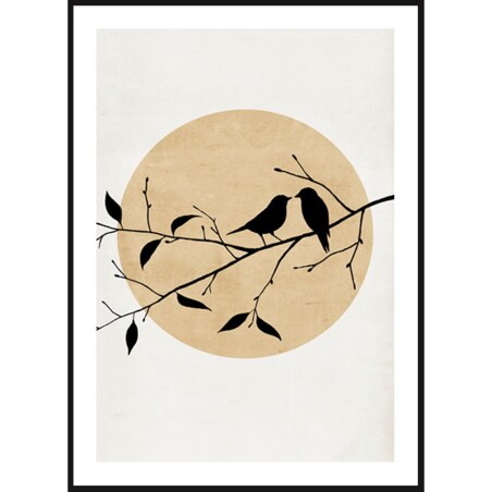 Poster Story, Plakat, Obraz - Złote Ptaki, wymiary 21 x 30 cm