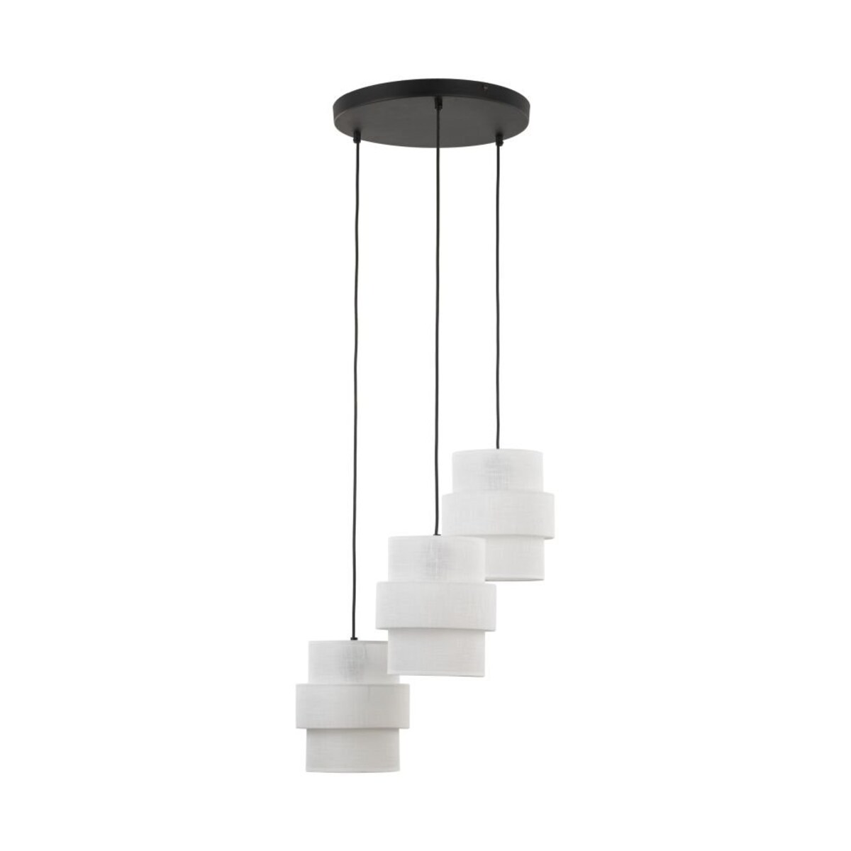 Lampa wisząca TK Lighting CALISTO WHITE 6018 3xE27 biała-czarna regulowana 45 cm do jadalni i kuchni