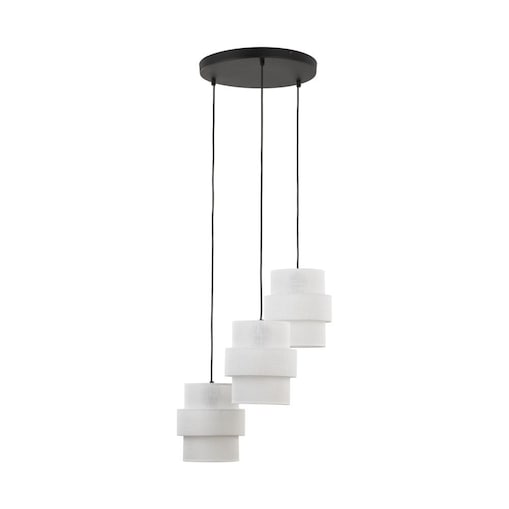 Lampa wisząca TK Lighting CALISTO WHITE 6018 3xE27 biała-czarna regulowana 45 cm do jadalni i kuchni