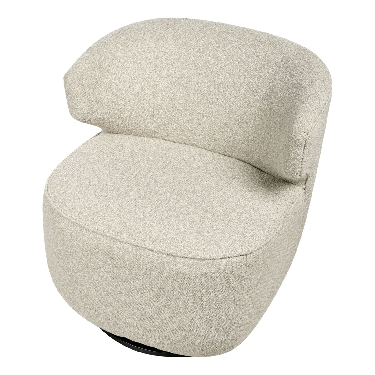 Fotel obrotowy MOLLEBY Boucle Jasnobeżowy