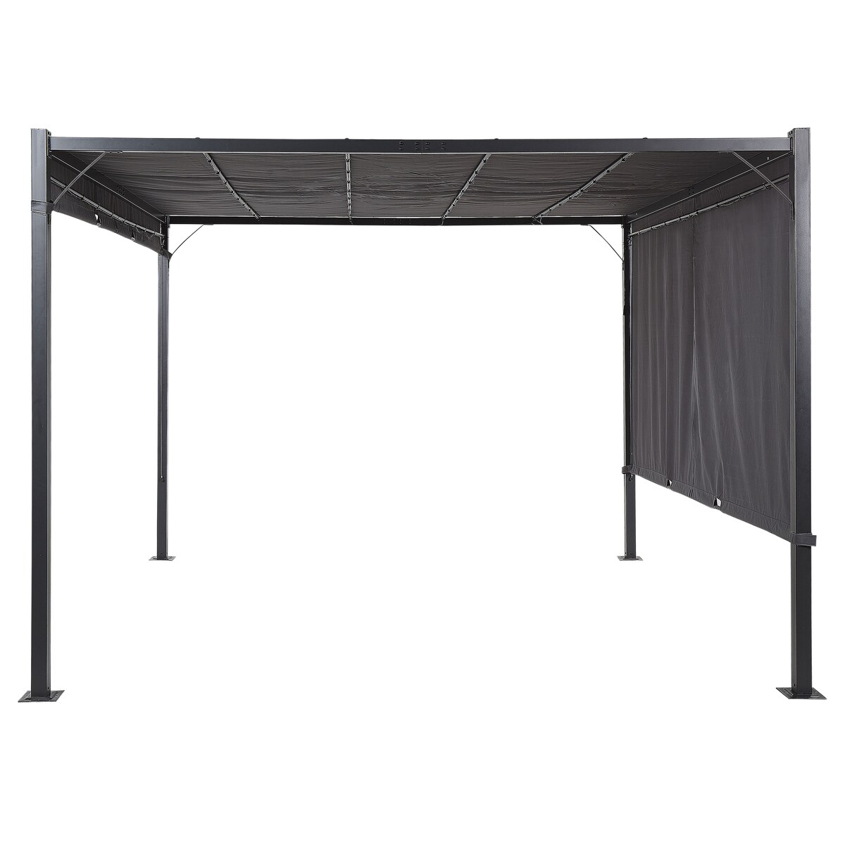 Pawilon ogrodowy LED PARGA Metal 310 cm 310 cm Ciemnoszary