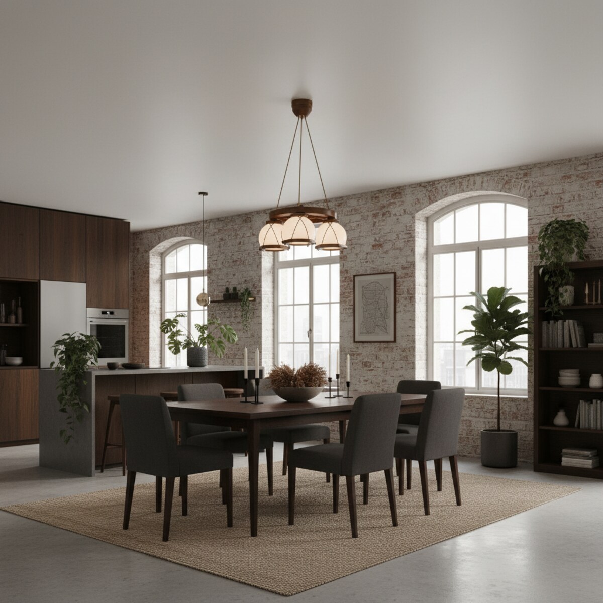 lampa wisząca drewniana edylit 3 punktowa kule białe