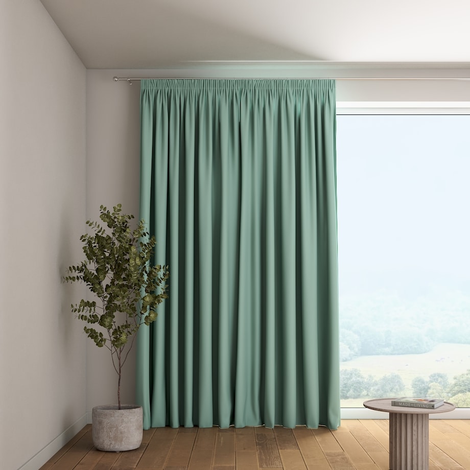 Zasłona na taśmie marszczącej 1 szt. 130x245 miętowy