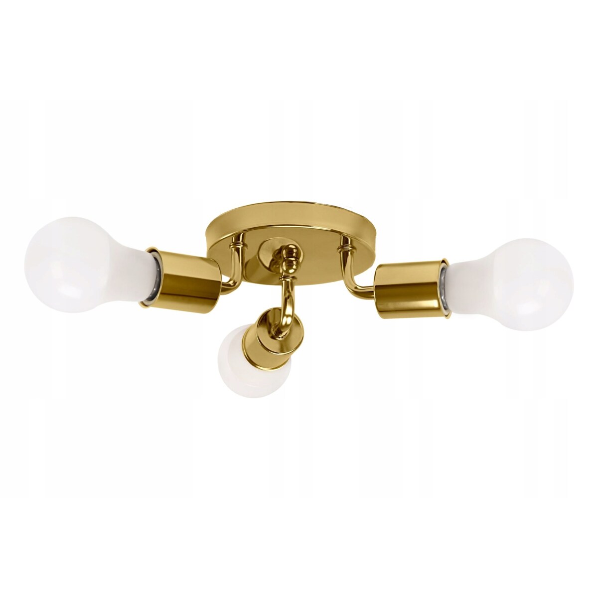 Lampa Sufitowa Plafon Potrójna Metalowa Gold 3