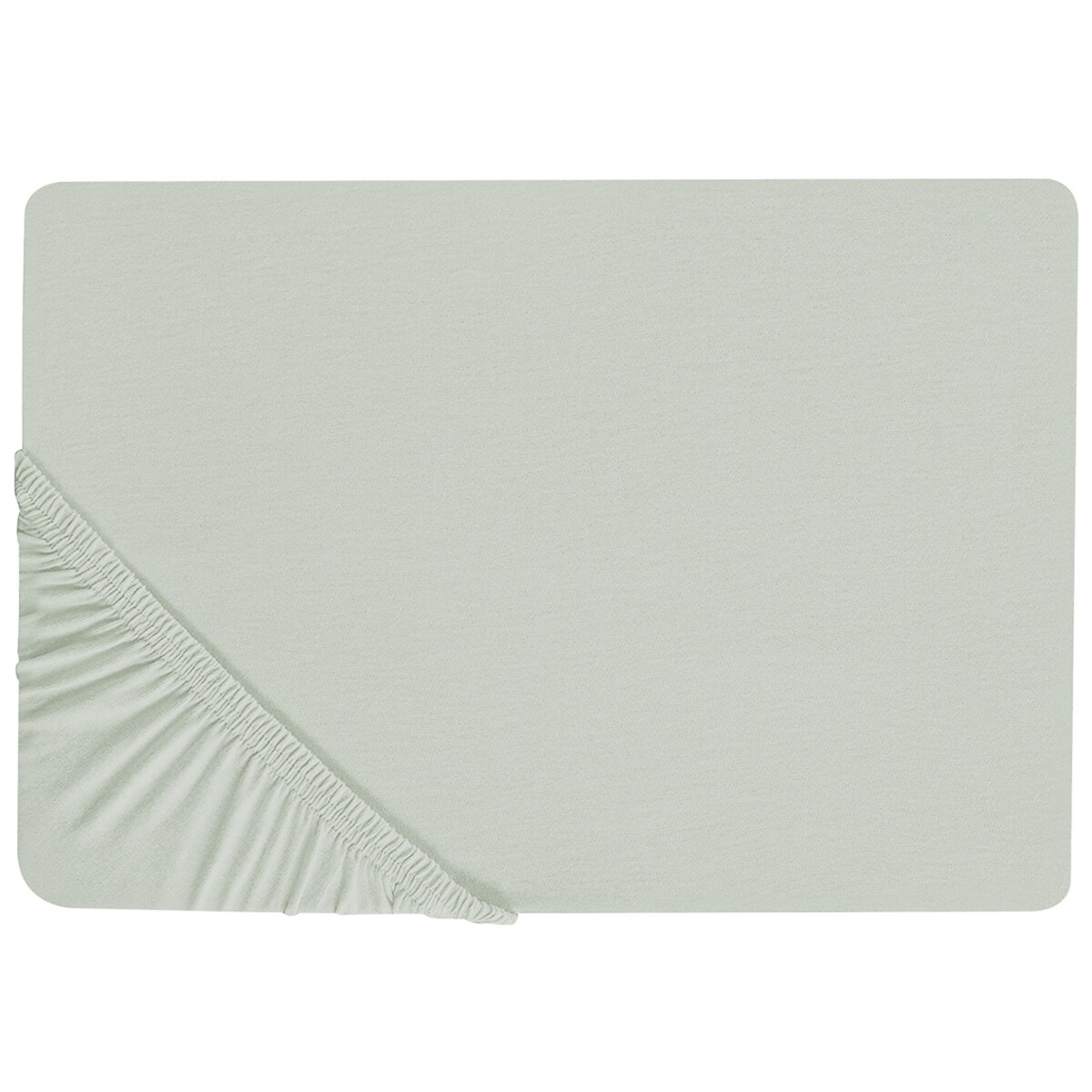 Bawełniane prześcieradło z gumką 90 x 200 cm jasnozielone JANBU