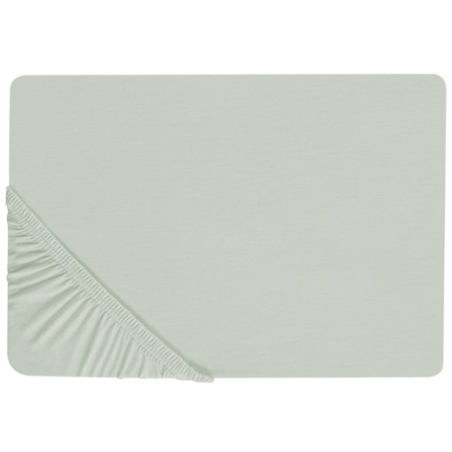 Bawełniane prześcieradło z gumką 90 x 200 cm jasnozielone JANBU