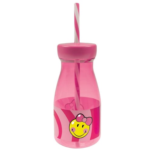 Butelka ze słomką dla dziewczynki Smiley Kid, 360 ml, Zak! Designs