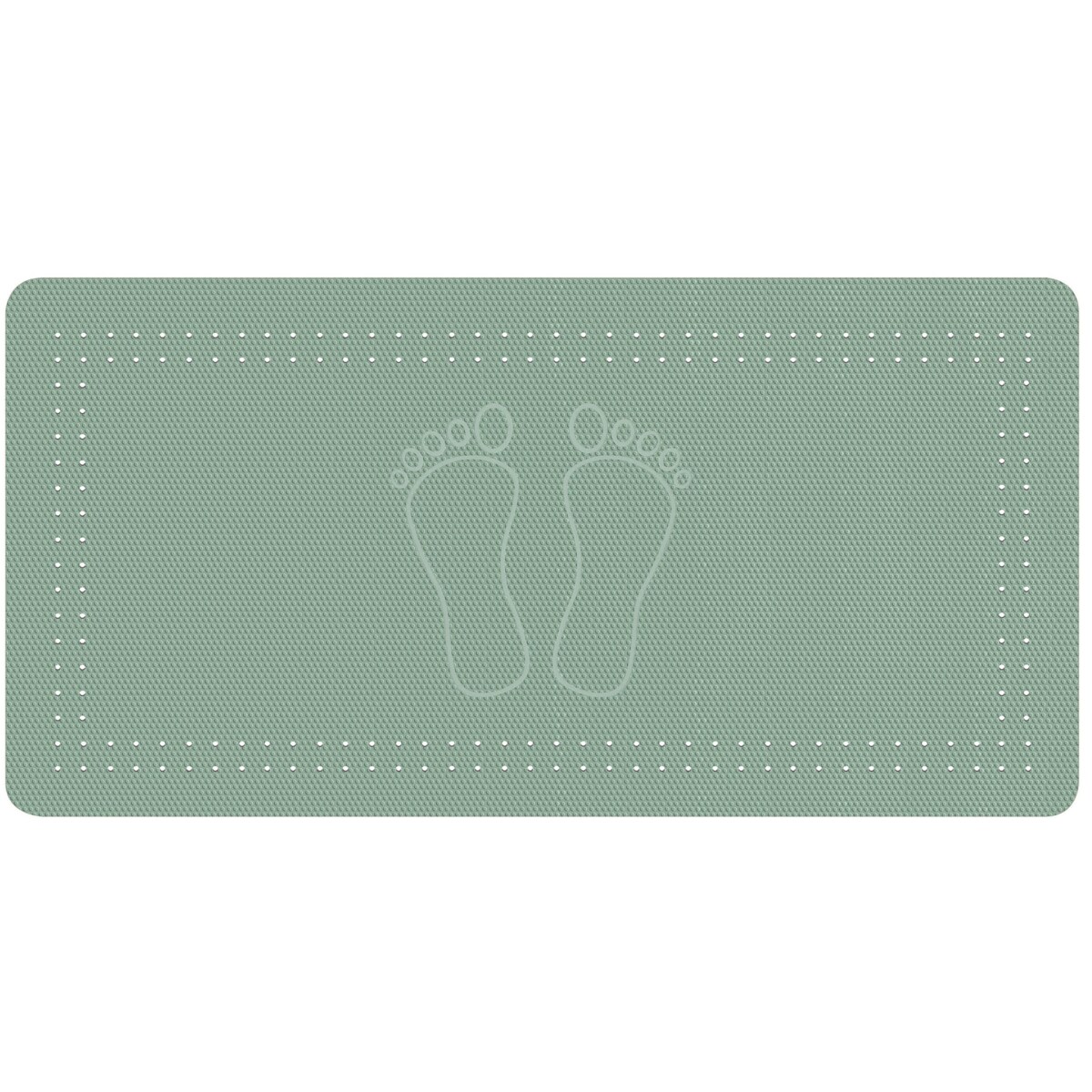 Kleine Wolke Foot Mata bezpieczeństwa do wanny zielony 36x 72 cm naturalny kauczuk