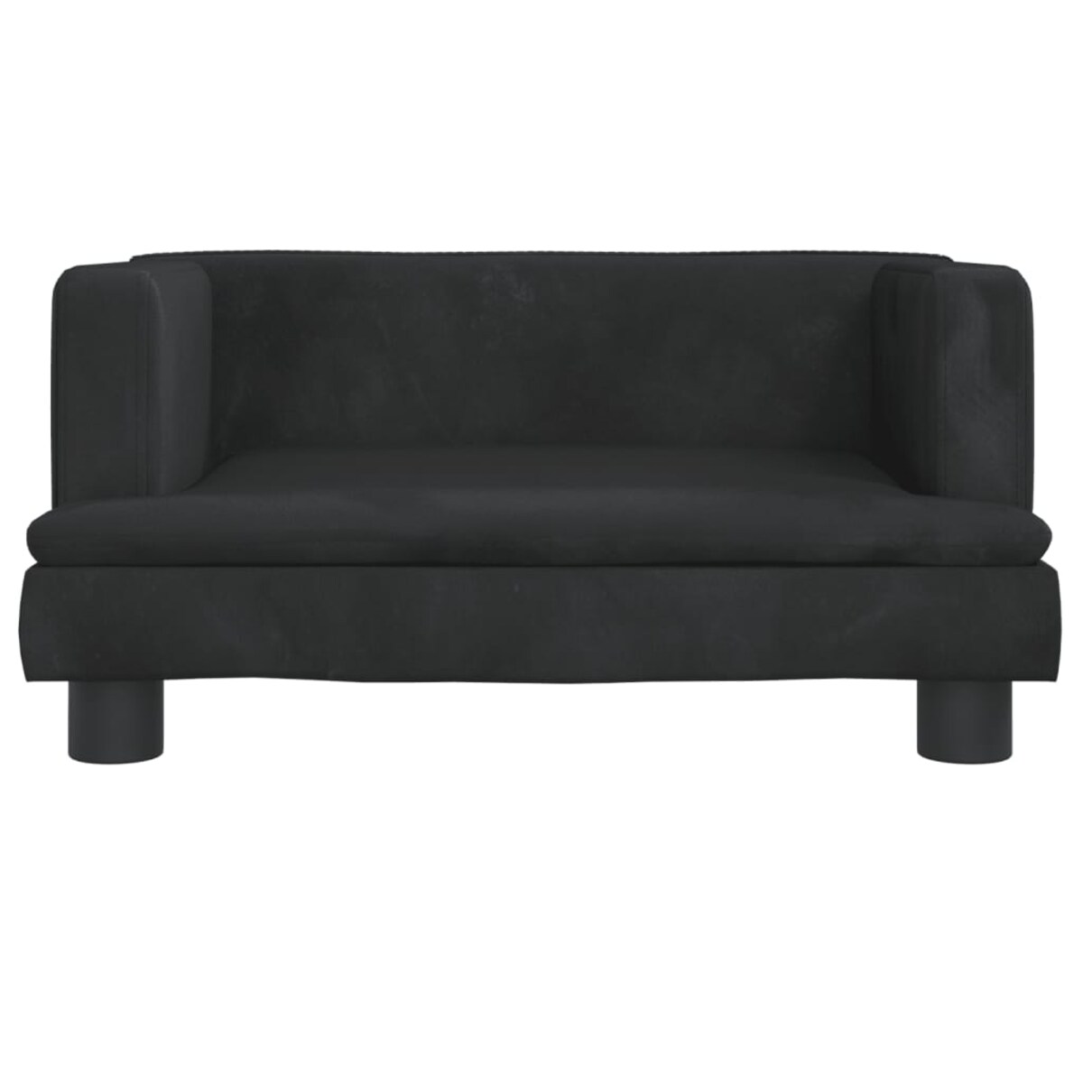 vidaXL Sofa dla dzieci, czarna, 60x40x30 cm, aksamit