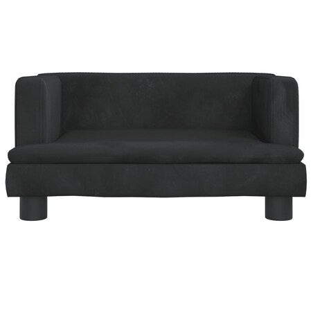 vidaXL Sofa dla dzieci, czarna, 60x40x30 cm, aksamit