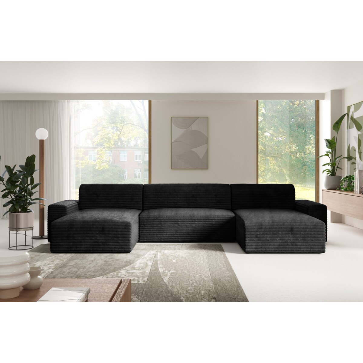 Narożnik COCO U z funkcją spania Kolor: TILIA 100