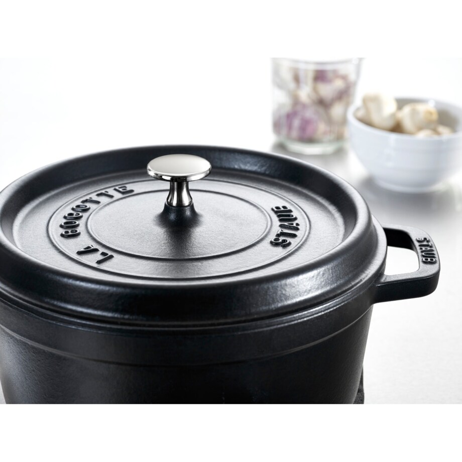 Garnek żeliwny okrągły Staub - Czarny, 12.6 ltr