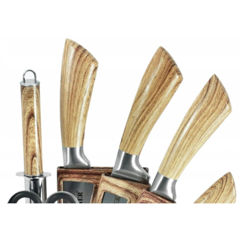Zestaw noży z tasakiem 8 ele. ZILNER wood