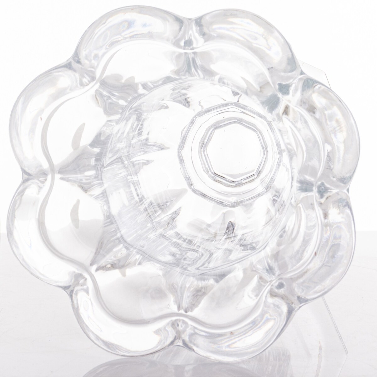Wazon 32x20x20 cm TAZZA na nóżce transparentny