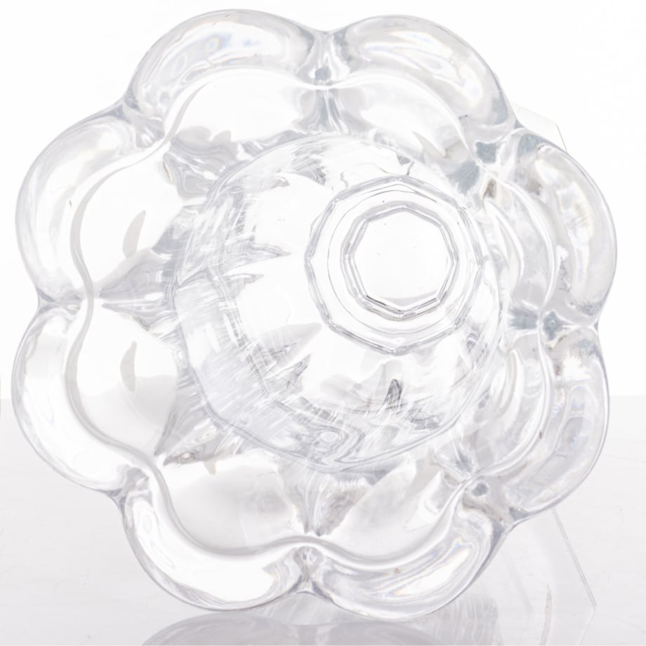 Wazon 32x20x20 cm TAZZA na nóżce transparentny
