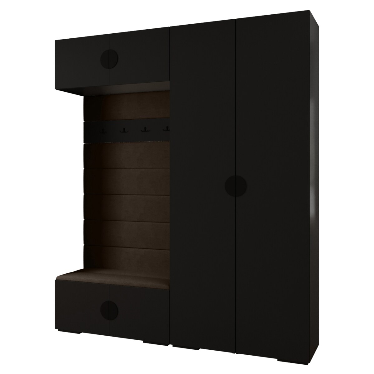 Garderoba do przedpokoju INOVA 4 Z18 czarny+czarny+manila04