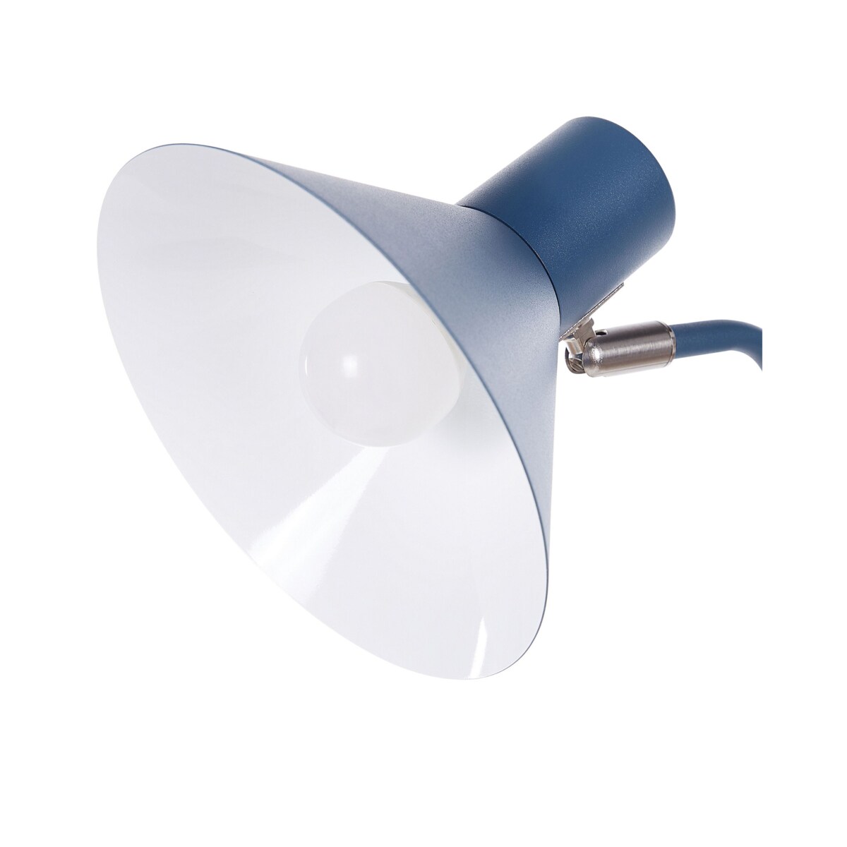 Lampa biurkowa regulowana metalowa niebieska RIMAVA