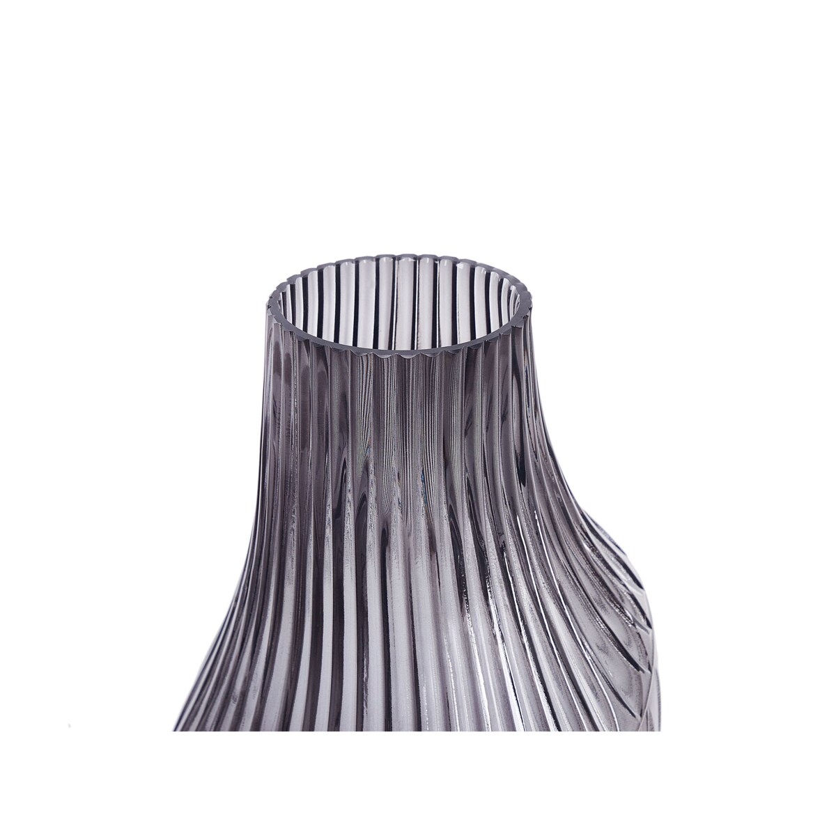Wazon na kwiaty szklany 36 cm szary MYRSINA