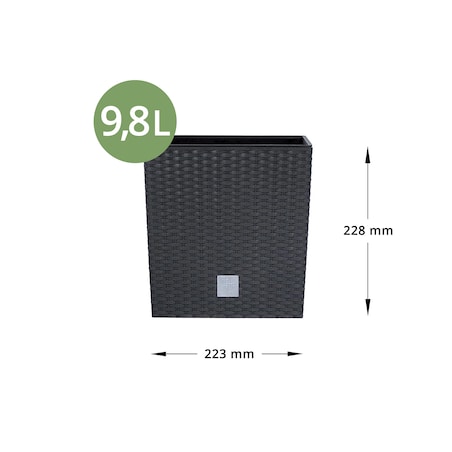 Doniczka Donica Ratanowa Kwadratowa Do Ogrodu Domu 9,8 L