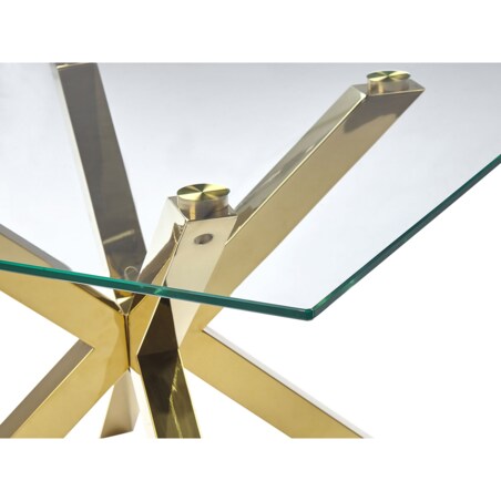 Stolik kawowy Szkło hartowane Złoty STARLIGHT