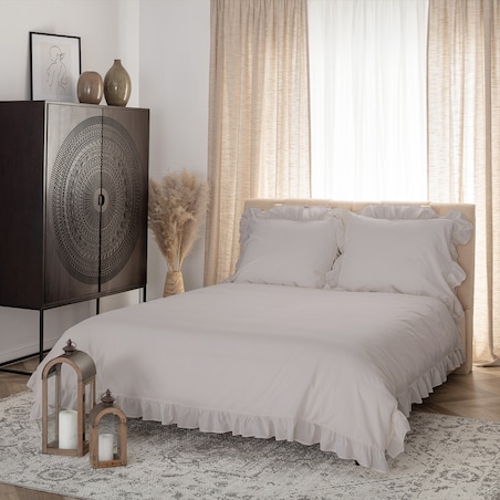 Pościel bawełniana 160x200cm opal grey, 160 x 200 cm