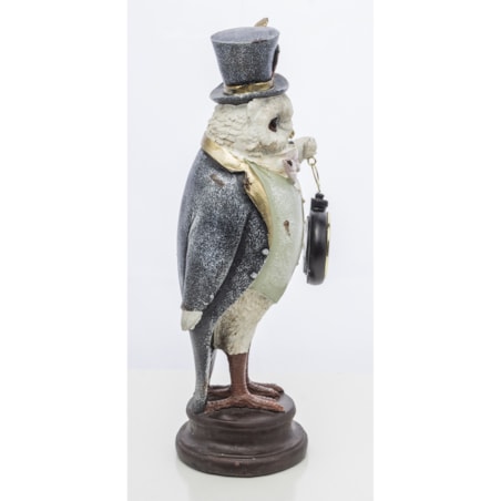 Dekoracja - figurka 29,5x12x9,5 cm SOWA-3 z zegarkiem