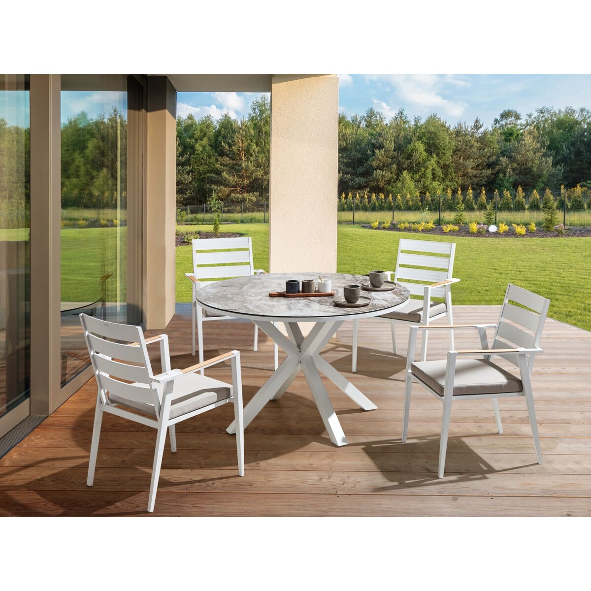 Stół ogrodowy Szkło Ciemnoszary MALETTO