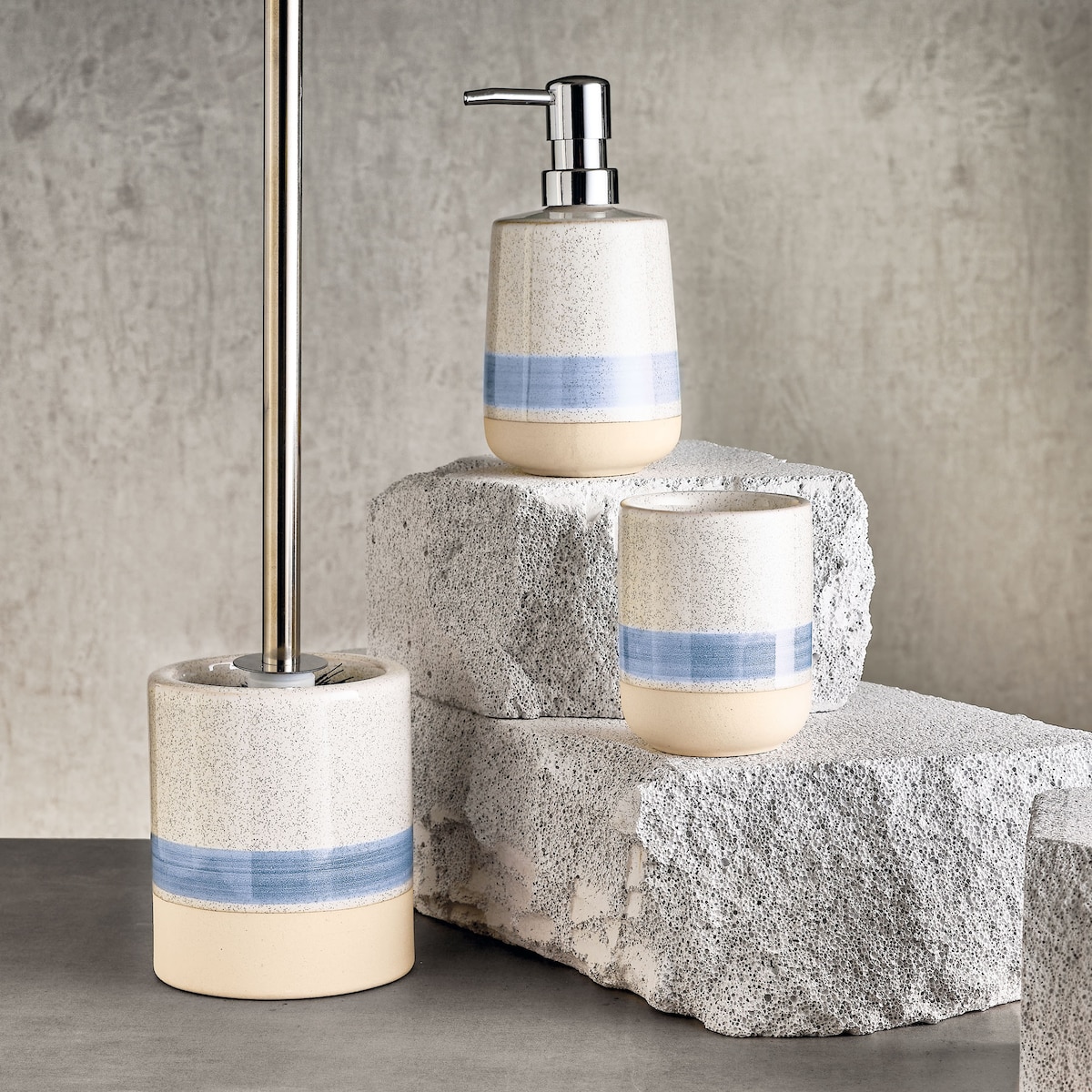 Kleine Wolke Navagio Szczotka toaletowa ze stojakiem Steelblue Niebieski