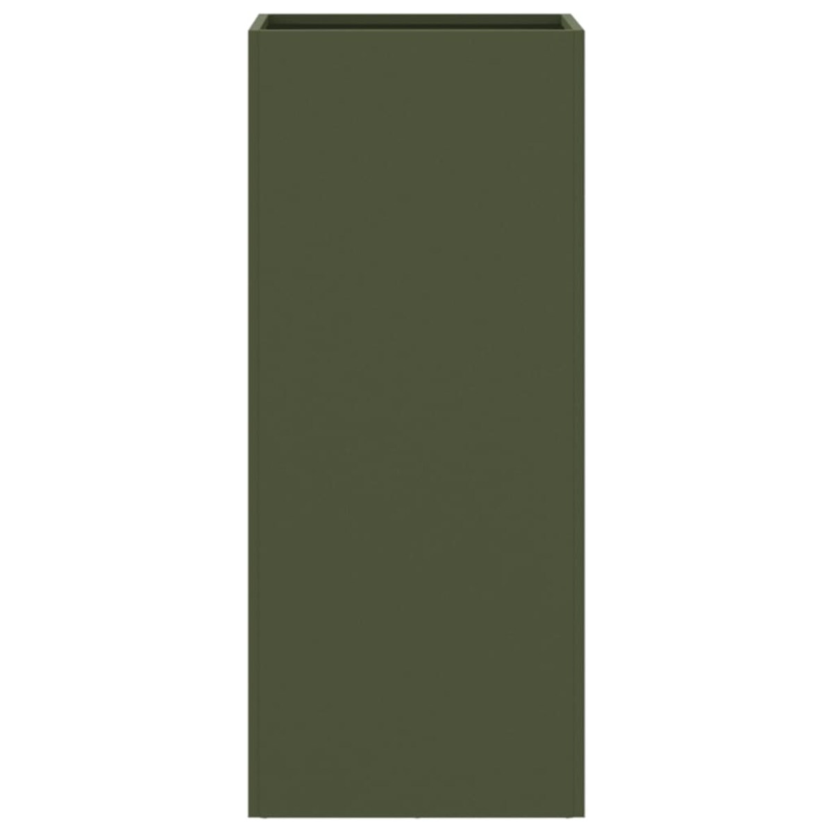 vidaXL Donica, oliwkowa, 32x29x75 cm, stal