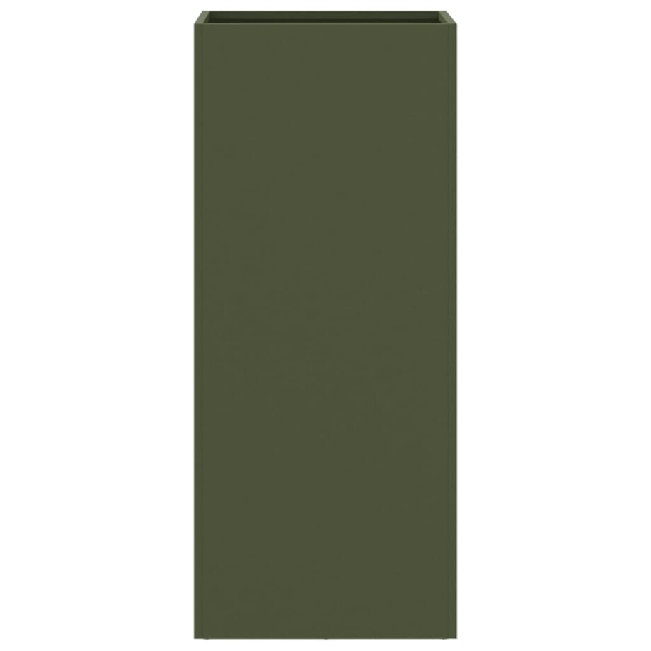 vidaXL Donica, oliwkowa, 32x29x75 cm, stal